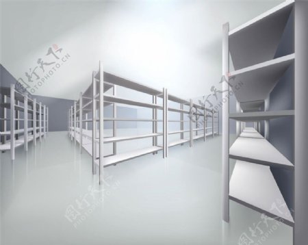 灰色3D仓库设计图片