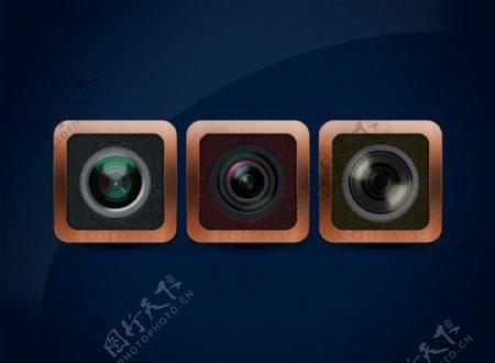三款不同镜头PSD素材