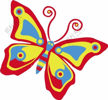 蝴蝶动物图案矢量EPS0017