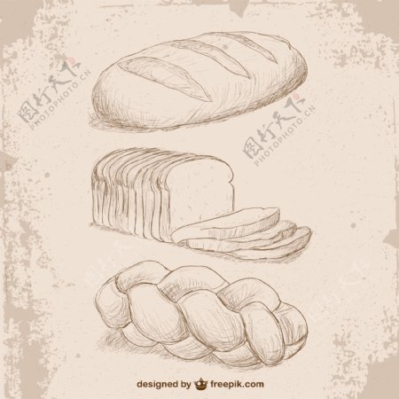 精美手绘面包