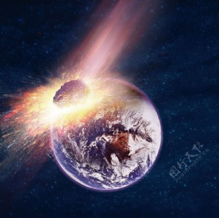 彗星撞地球背景图片