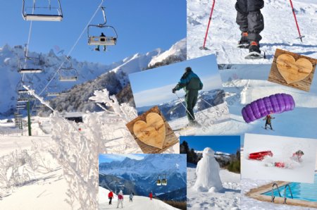 滑雪场宣传背景图片