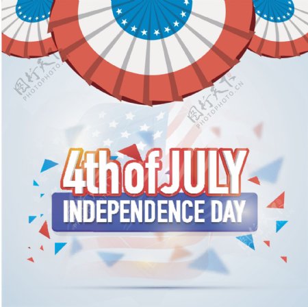 贺卡设计第四七月美国独立日庆祝活动
