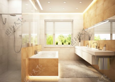暖色浴室设计图片