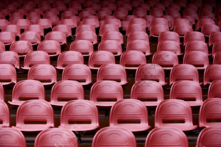 红色的电影院座椅图片