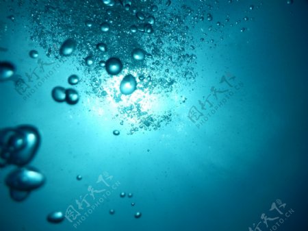海洋水底气泡图片素材