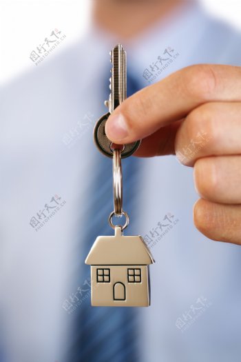 房子挂饰的钥匙图片