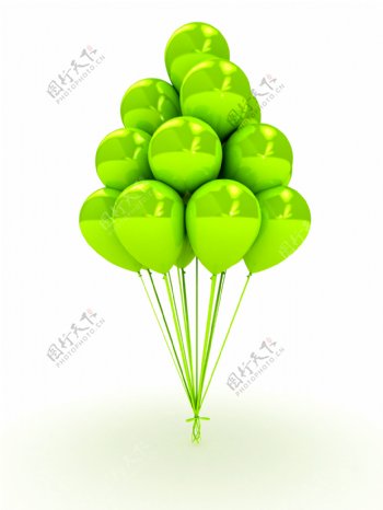 绿色气球图片