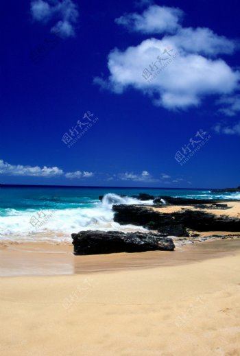 美丽沙滩风景高清图片