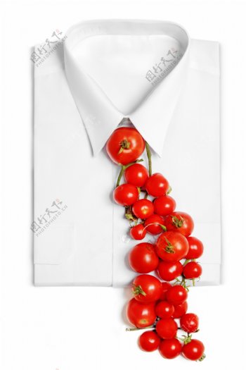 西服与西红柿领带图片