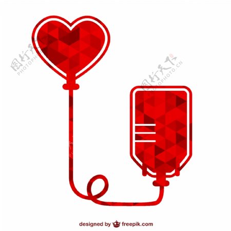 创意献血标识矢量素材