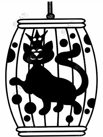 黑猫常见动物矢量素材EPS格式0006