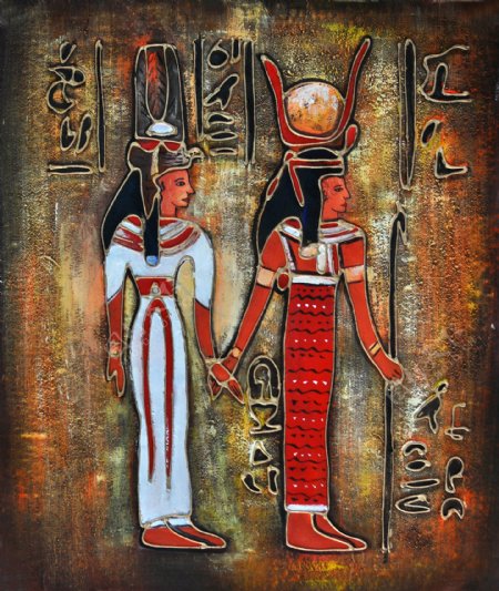 埃及女人油画图片
