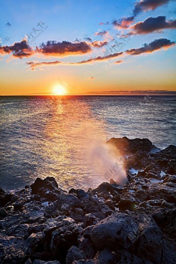 大海夕阳美景