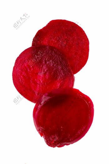 三个红色水果图片