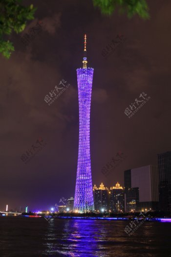 广州塔夜景图片