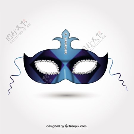 蓝色狂欢面具