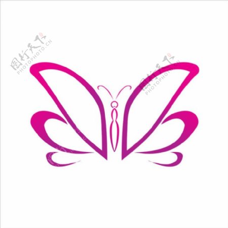 紫色蝴蝶标志图片