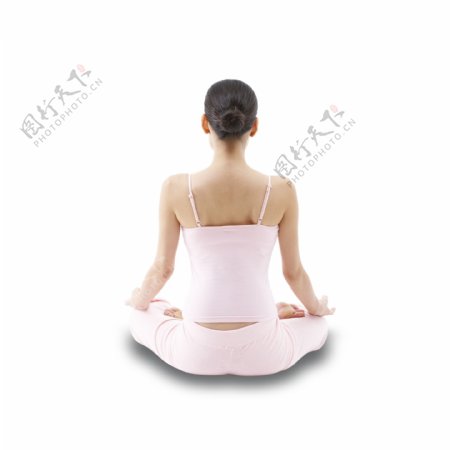 人物女子打坐瑜伽素材