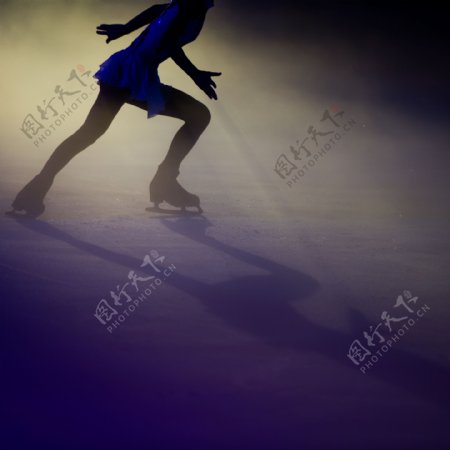 滑冰美女摄影图片