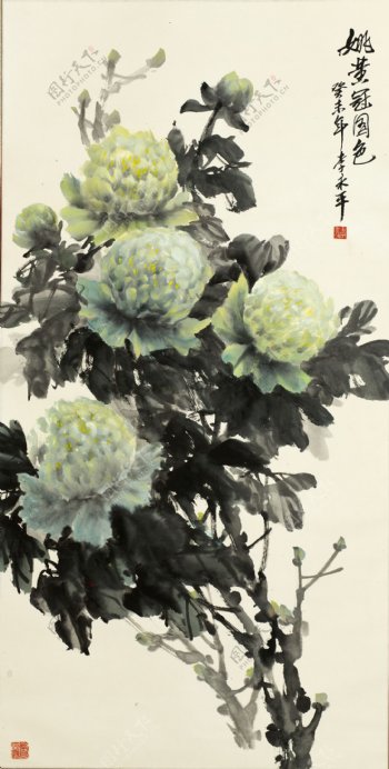 菊花中国画图片