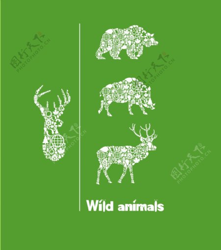 野生动物拼图
