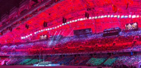 灯火辉煌的奥运会主场图片