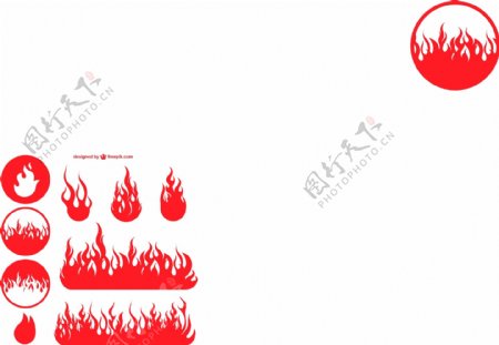 红色火焰图标