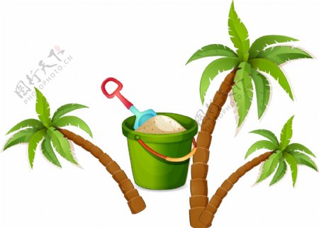 椰子树沙滩玩具