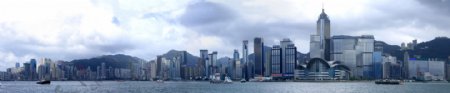 香港维多利亚港全景图图片