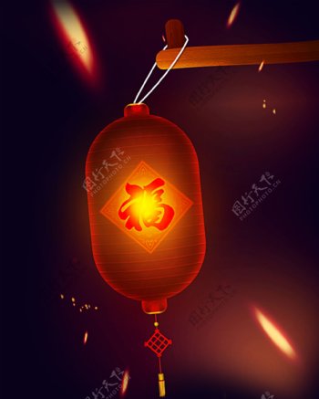 手绘灯笼中国结