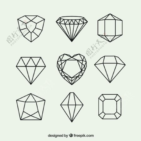 几何钻石组合