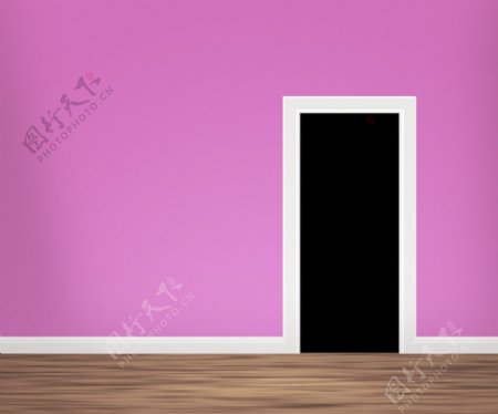 在紫罗兰色的房间的门
