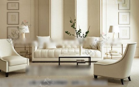 白色优雅客厅