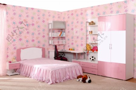 粉色主题卧室设计