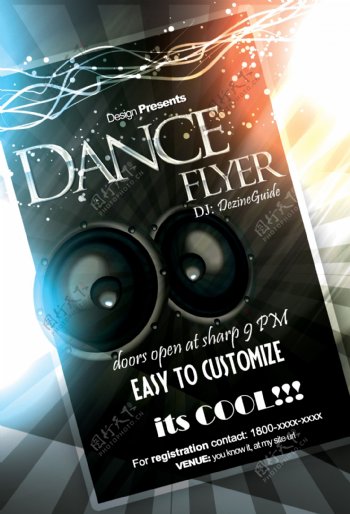 Dance酒吧平面素材创意海报