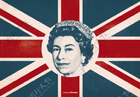 伊丽莎白女王英国国旗