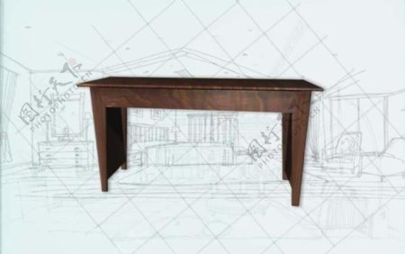 国际主义家具桌子0223D模型