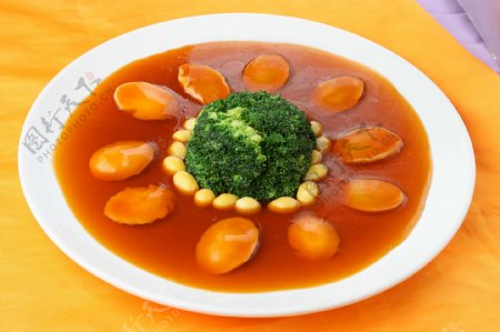 国内美食黄豆海鲜汤