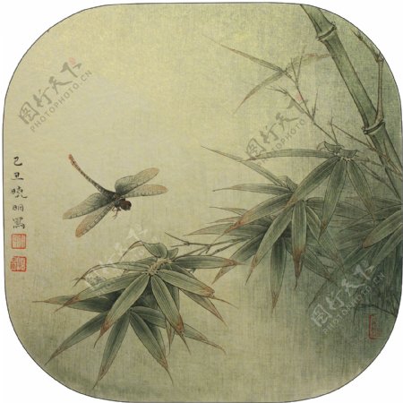 蜻蜓翠竹
