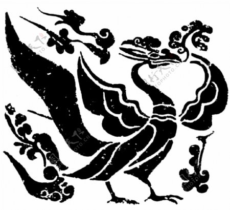 鸟兽纹样青铜纹饰传统图案0013