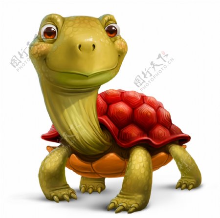 立体彩色乌龟图片