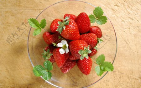 刚采摘的草莓