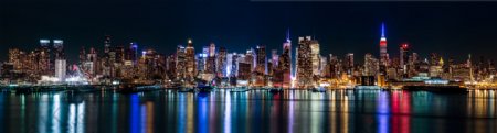 纽约夜景横幅图片
