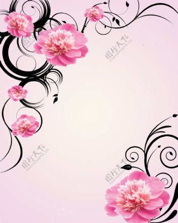 花卉花纹背景墙