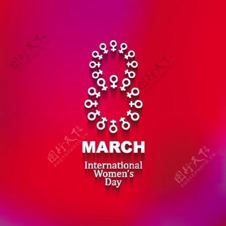 闪亮的国际妇女节背景