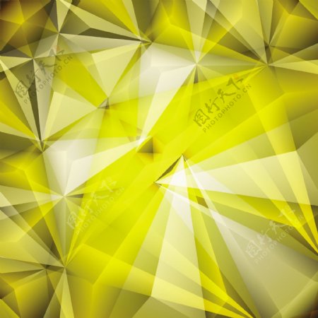 黄色立体几何图形背景
