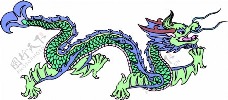龙纹吉祥图案中国传统图案0016