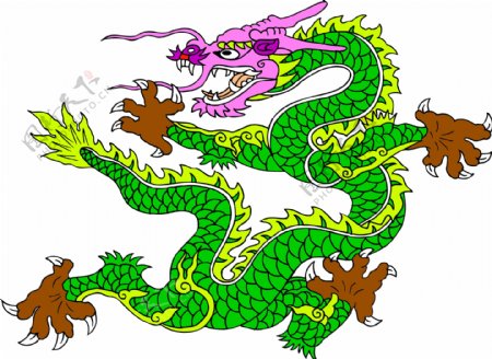 龙纹吉祥图案中国传统图案0044