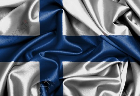 芬兰丝绸国旗图片